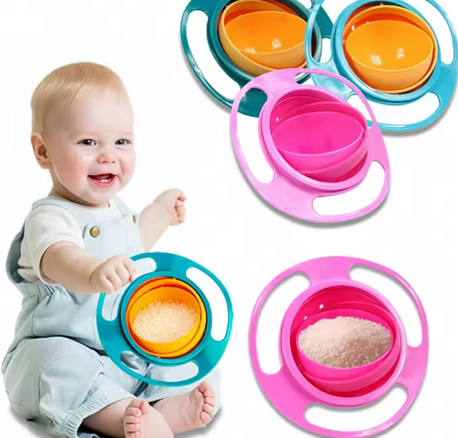 360 Rotation Baby Gyro Feeding Bowl